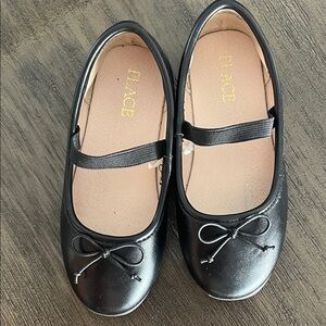 Place Girls Black Mary Jane Dress Shoes with Bow